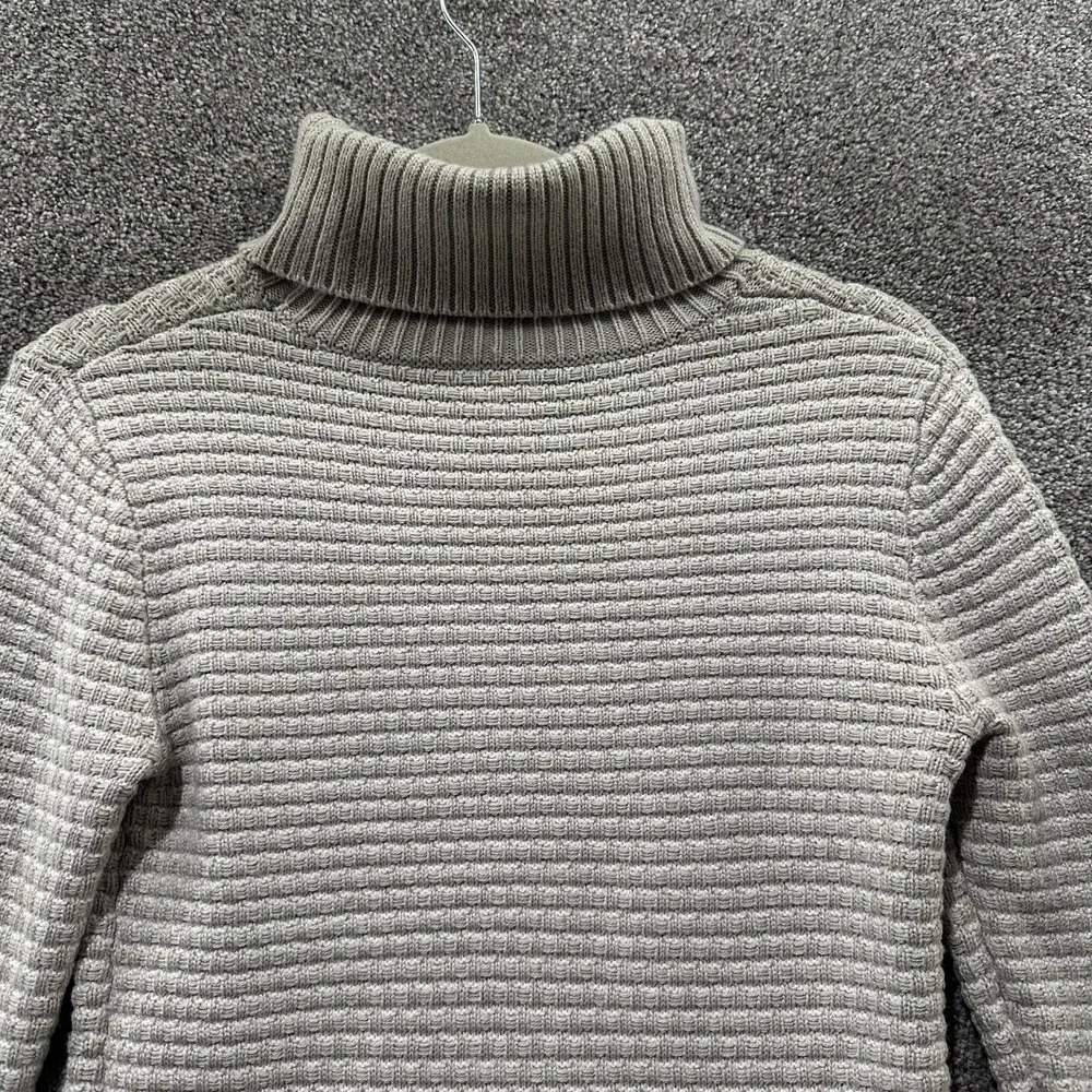 J Crew Textured Turtleneck Sweater‎ Womens XXS Beige Long Sleeve H3909